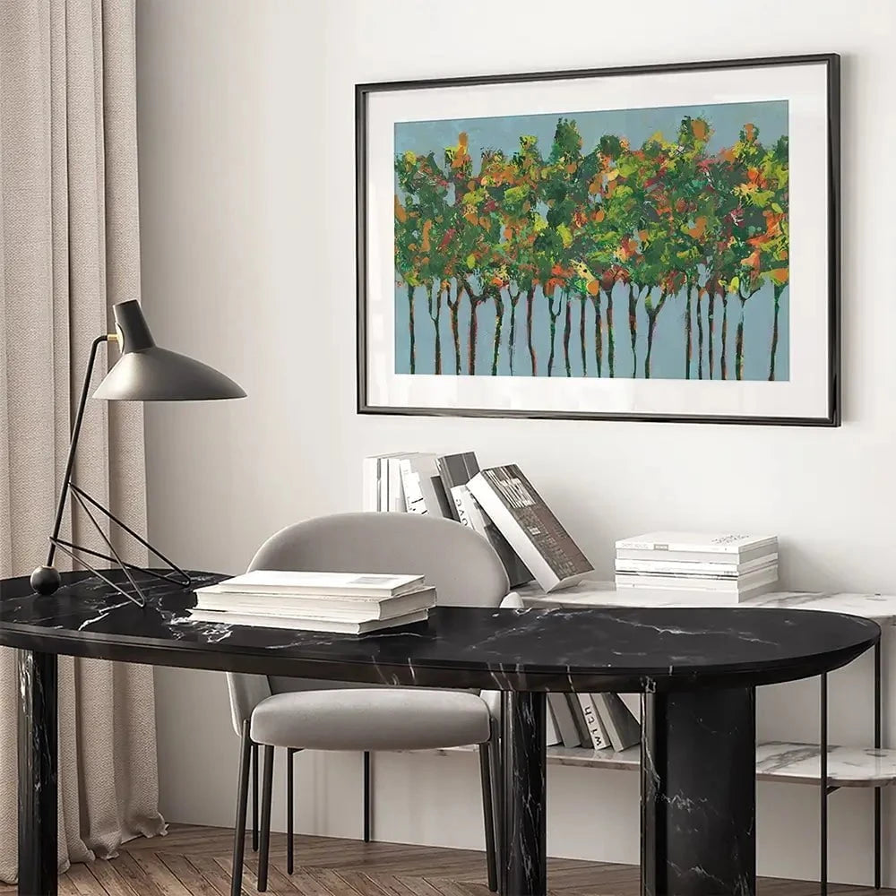 Sunset Trees Framed Art Print Sunset Trees Framed Art Print wall art product Regina Moore