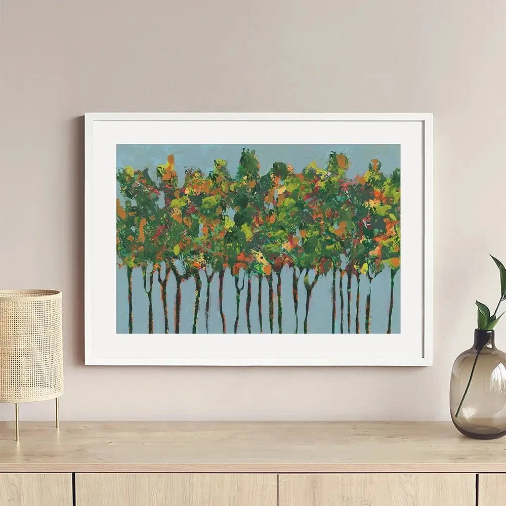 Sunset Trees Framed Art Print Sunset Trees Framed Art Print wall art product Regina Moore