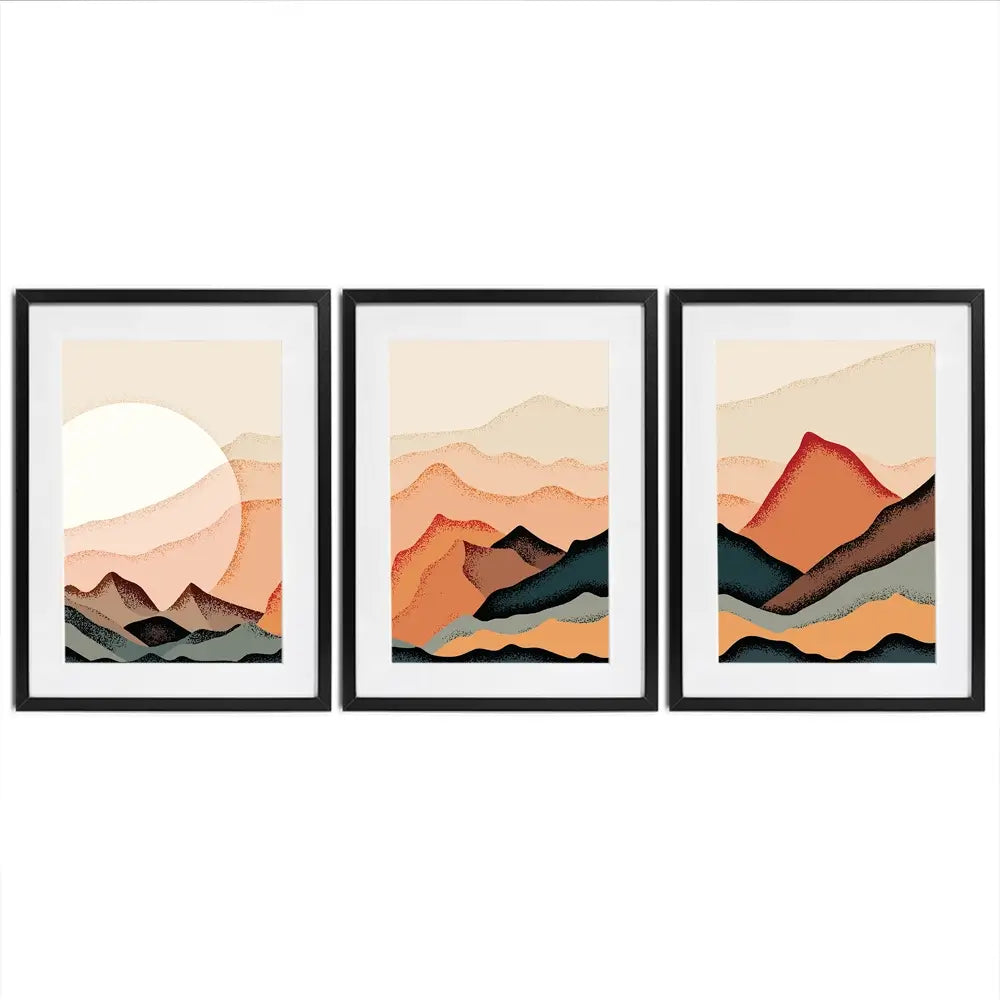 Sunshine Mountain View Framed Art Print Trio Sunshine Mountain View Framed Art Print Trio wall art product Valerii_M / Shutterstock