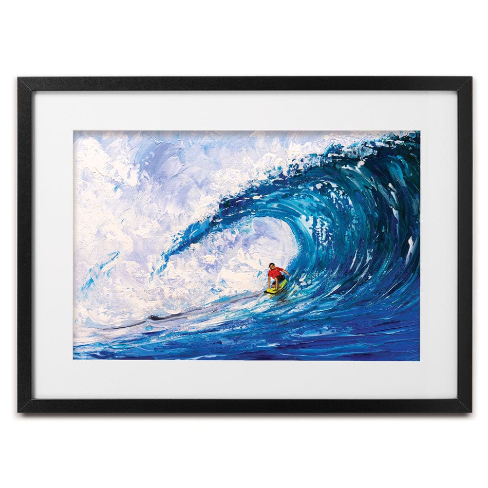 Surfing The Big Wave Framed Art Print wall art product CYC / Shutterstock