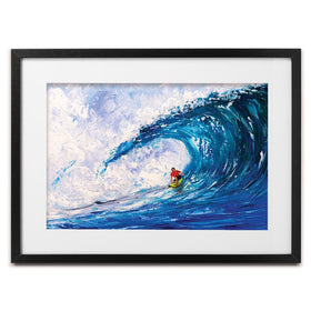 Surfing The Big Wave Framed Art Print wall art product CYC / Shutterstock