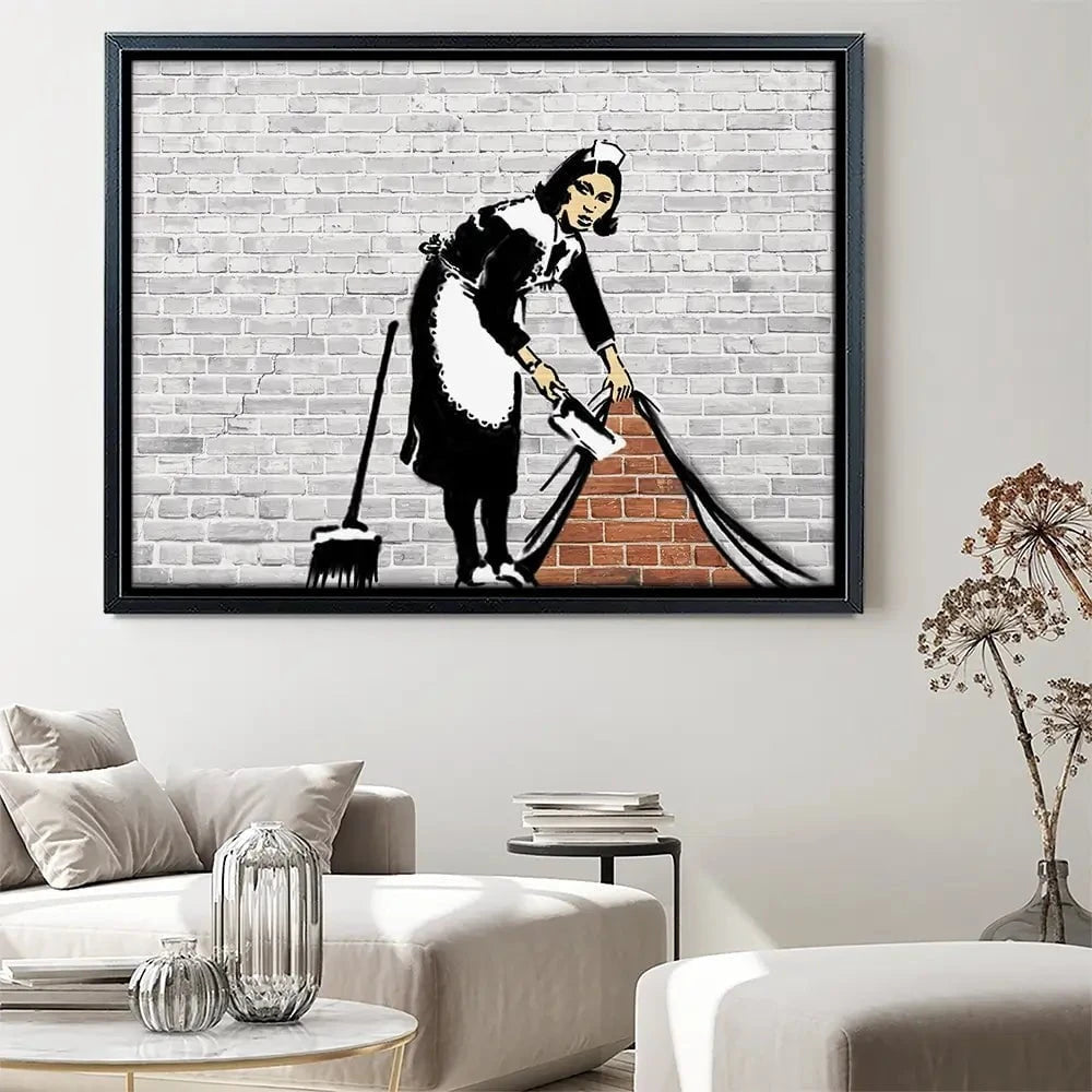 Sweep It Under The Carpet Canvas Print Sweep It Under The Carpet Canvas Print wall art product Banksy
