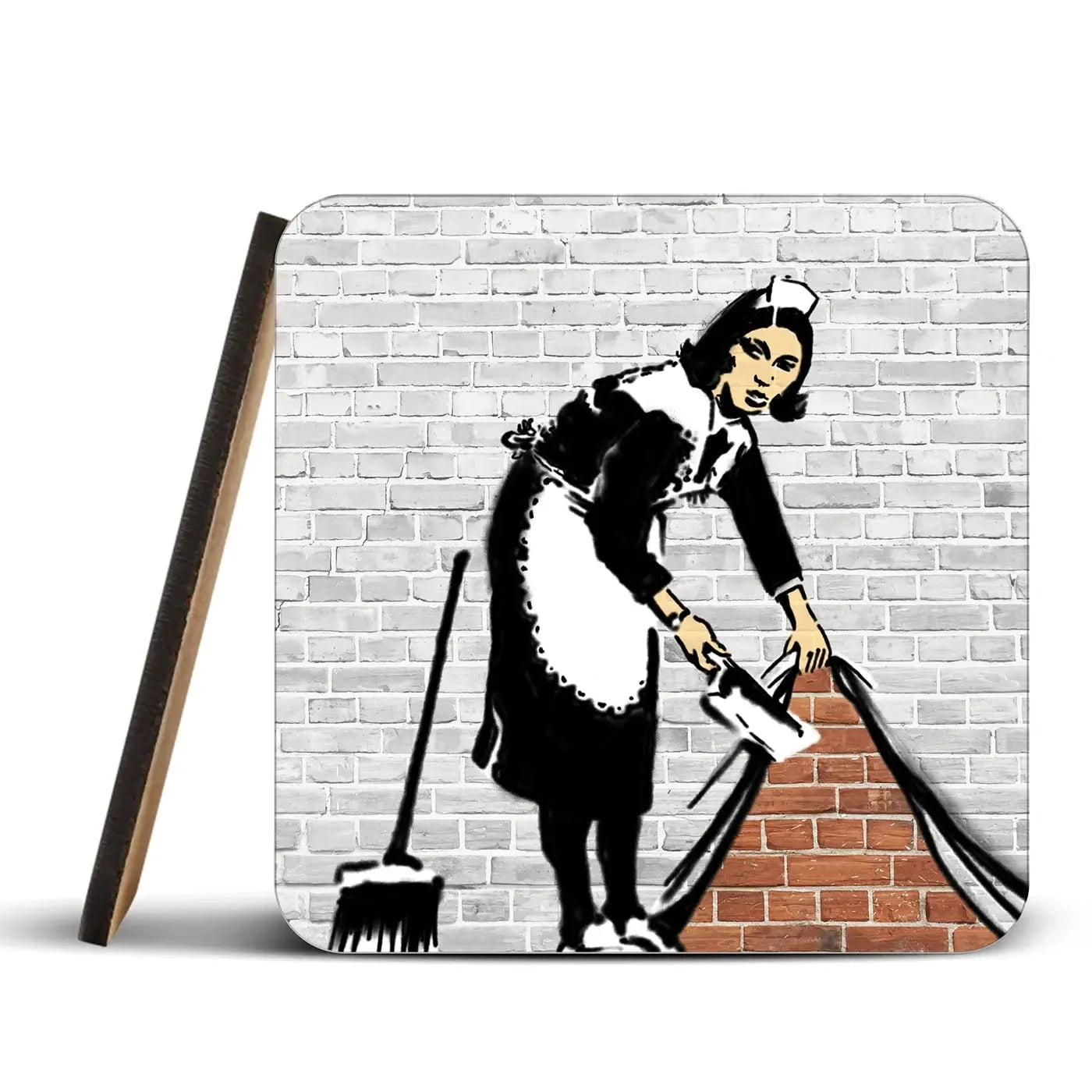 Sweep It Under The Carpet Coaster Set Rainbow Soul Tree Coaster Set | Rainbow Soul Tree Art Coasters wall art product Banksy