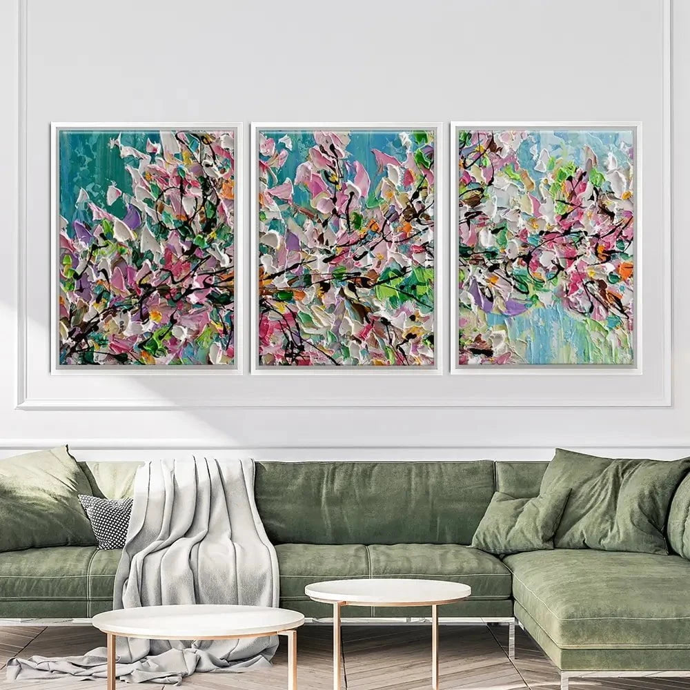 Sweet Cherry Blossom Trio Canvas Print Sweet Cherry Blossom Trio Canvas Print wall art product Olga Tkachyk
