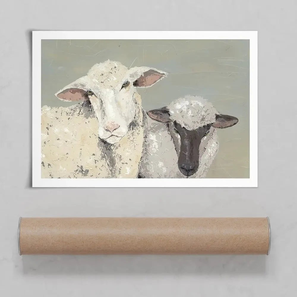 Sweet Lambs Art Print Sweet Lambs Art Print wall art product Jade Reynolds