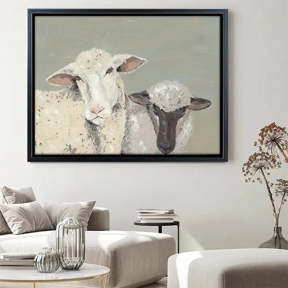 Sweet Lambs Canvas Print Sweet Lambs Canvas Print wall art product Jade Reynolds