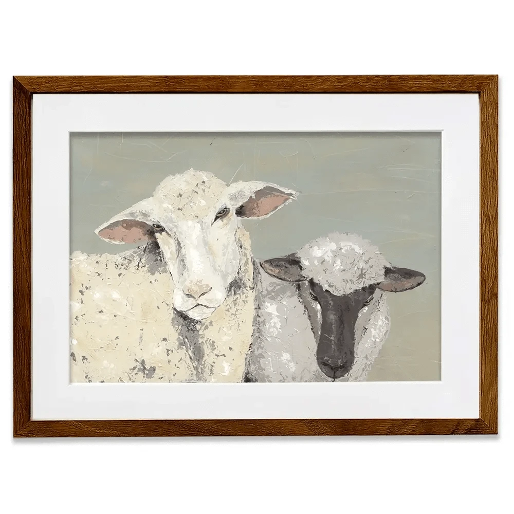 Sweet Lambs Framed Art Print Sweet Lambs Framed Art Print wall art product Jade Reynolds