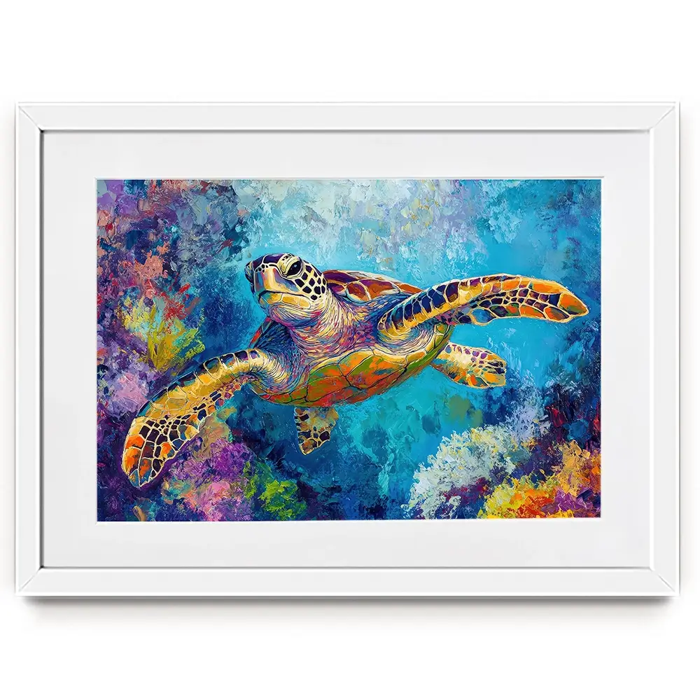 Swimming In Colour 2 Framed Art Print Swimming In Colour 2 Framed Art Print wall art product Petals Prints Design - Independent