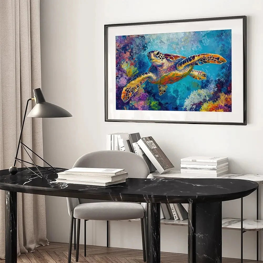 Swimming In Colour 2 Framed Art Print Swimming In Colour 2 Framed Art Print wall art product Petals Prints Design - Independent