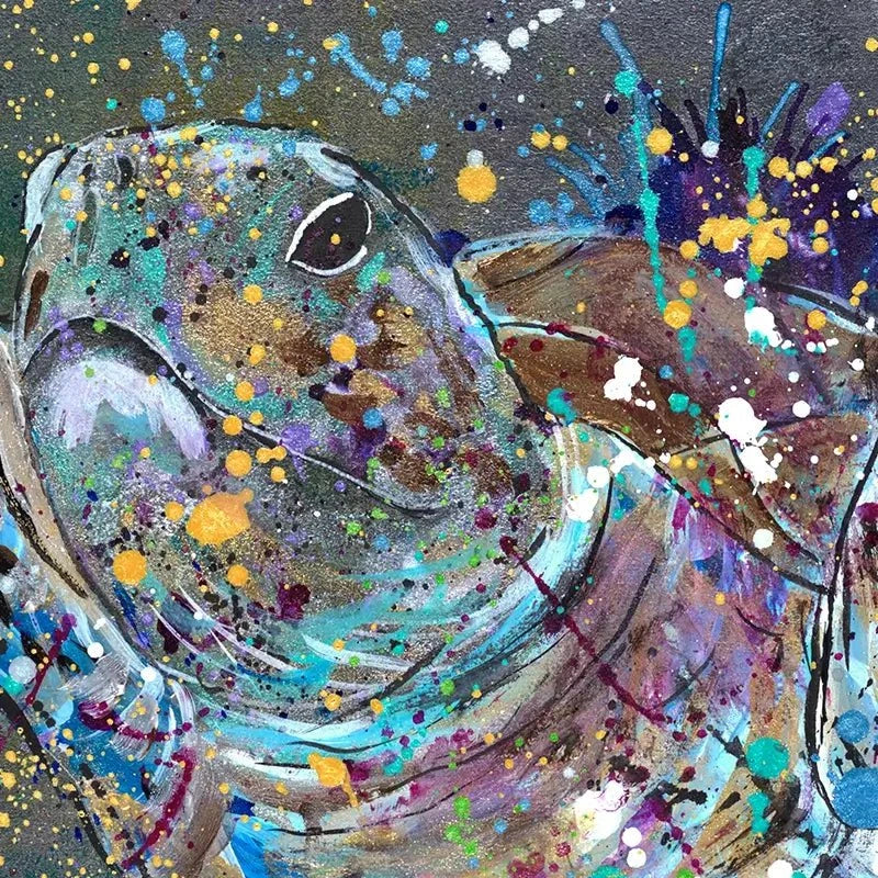 Swimming Turtle Splash Art Print Swimming Turtle Splash Art Print wall art product Jamie Taylor