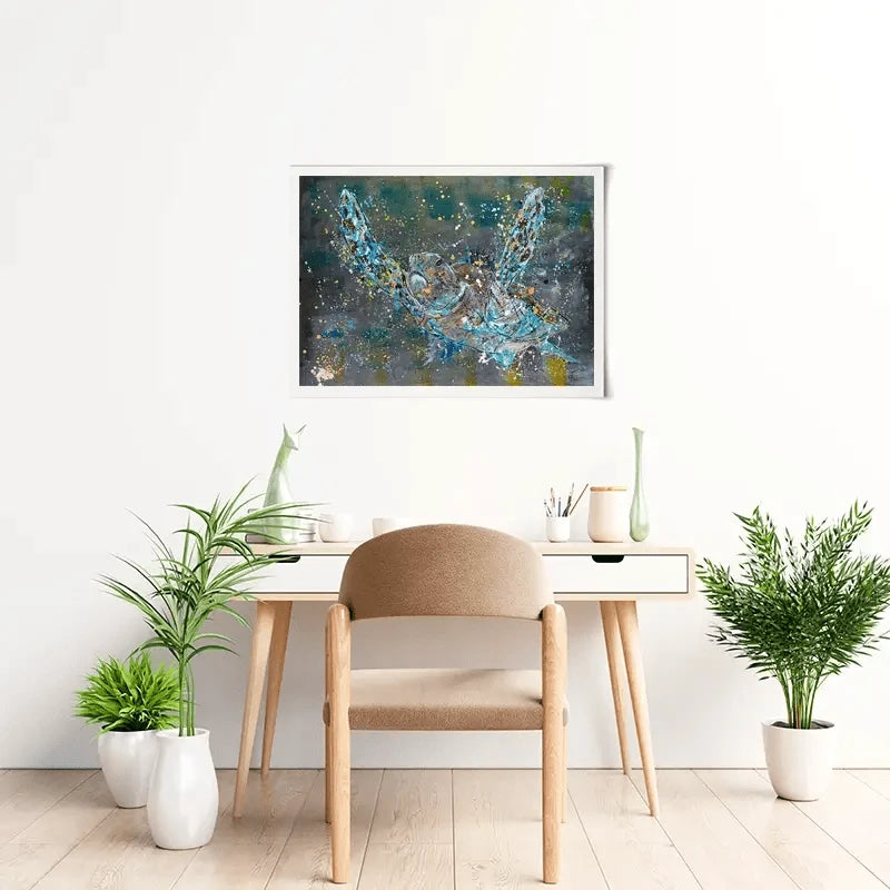 Swimming Turtle Splash Art Print Swimming Turtle Splash Art Print wall art product Jamie Taylor