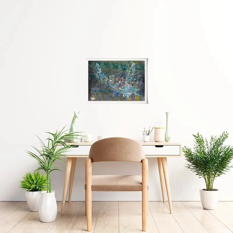 Swimming Turtle Splash Art Print Swimming Turtle Splash Art Print wall art product Jamie Taylor