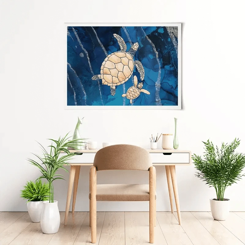 Swimming Turtles Art Print Swimming Turtles Art Print wall art product Sarah Manovski