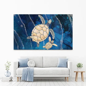 Swimming Turtles Canvas Print Swimming Turtles Canvas Print wall art product Sarah Manovski