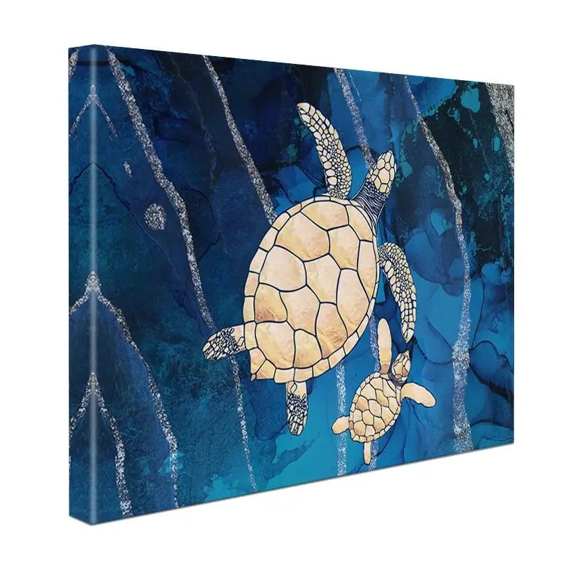 Swimming Turtles Canvas Print Swimming Turtles Canvas Print wall art product Sarah Manovski