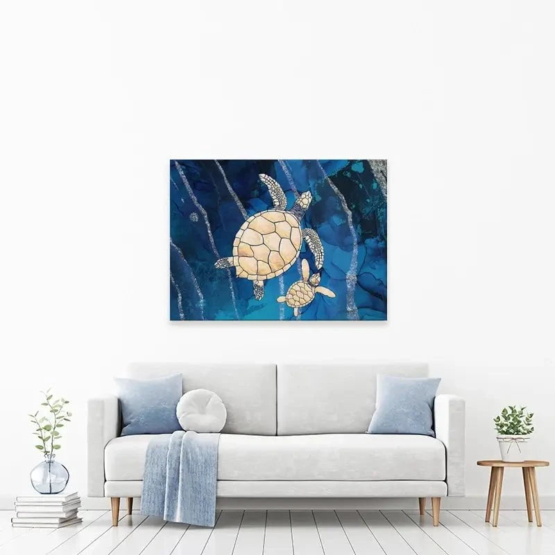 Swimming Turtles Canvas Print Swimming Turtles Canvas Print wall art product Sarah Manovski