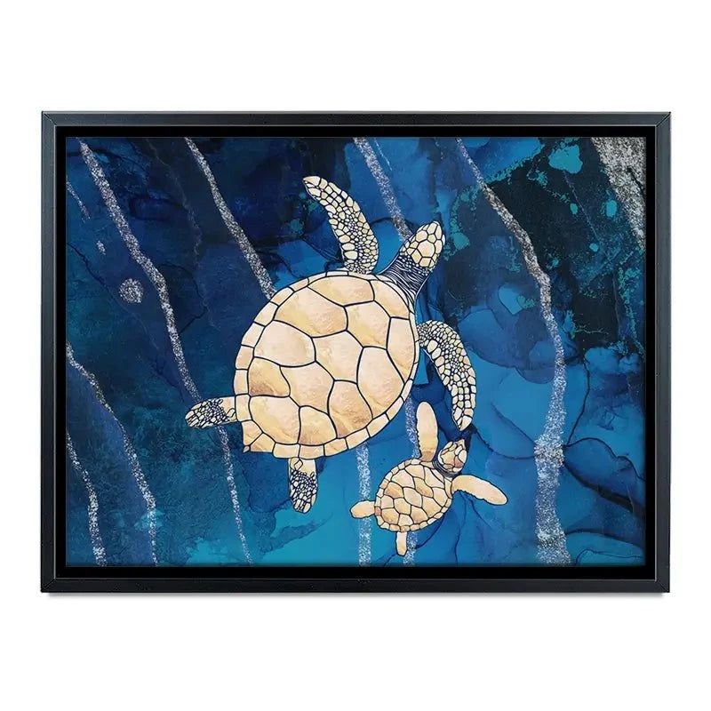Swimming Turtles Canvas Print Swimming Turtles Canvas Print wall art product Sarah Manovski