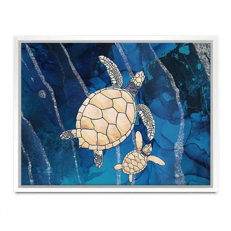 Swimming Turtles Canvas Print Swimming Turtles Canvas Print wall art product Sarah Manovski