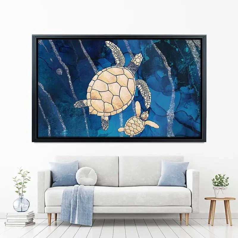 Swimming Turtles Canvas Print Swimming Turtles Canvas Print wall art product Sarah Manovski