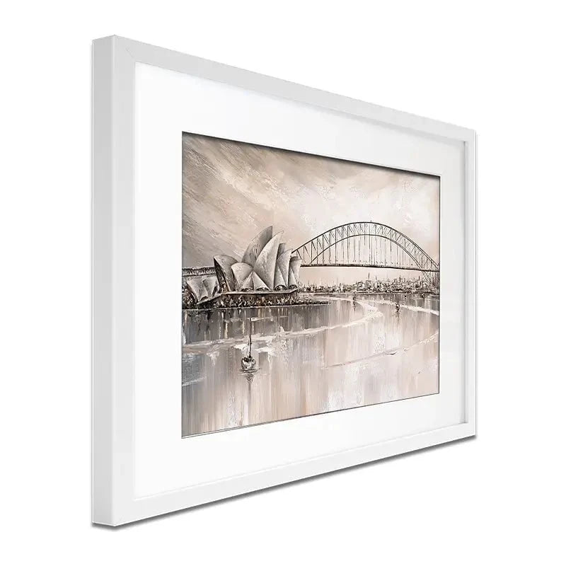 Sydney Skyline Framed Art Print Sydney Skyline Framed Art Print wall art product Isabella Karolewicz