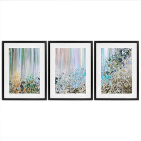 Symphony Of Colour In Green And Blue Framed Art Print Trio Symphony Of Colour In Green And Blue Framed Art Print Trio wall art product Nada Khatib