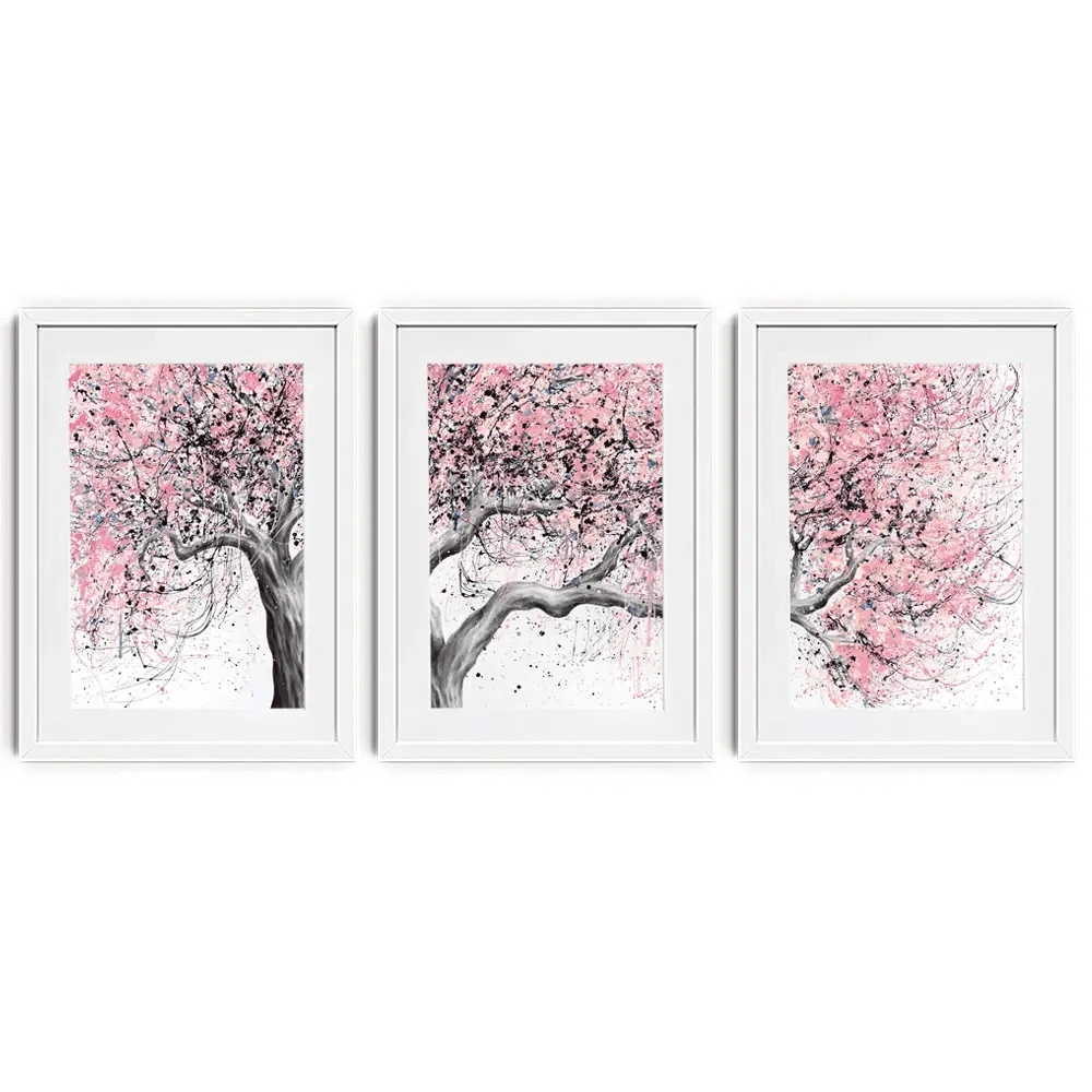 Taffy Blossom Tree Framed Art Print Trio Taffy Blossom Tree Framed Art Print Trio wall art product Ashvin Harrison