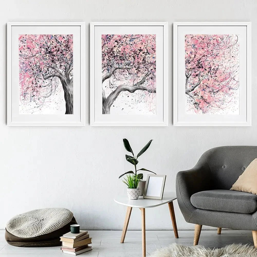 Taffy Blossom Tree Framed Art Print Trio Taffy Blossom Tree Framed Art Print Trio wall art product Ashvin Harrison