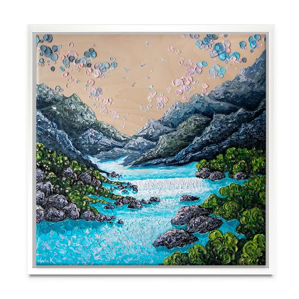 Take The Plunge Square Canvas Print Take The Plunge Square Canvas Print wall art product Nada Khatib