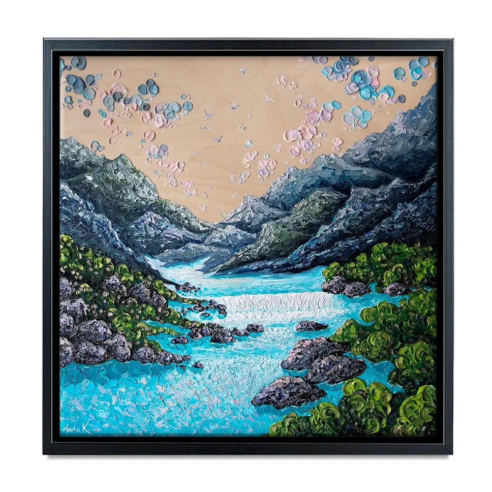 Take The Plunge Square Canvas Print Take The Plunge Square Canvas Print wall art product Nada Khatib