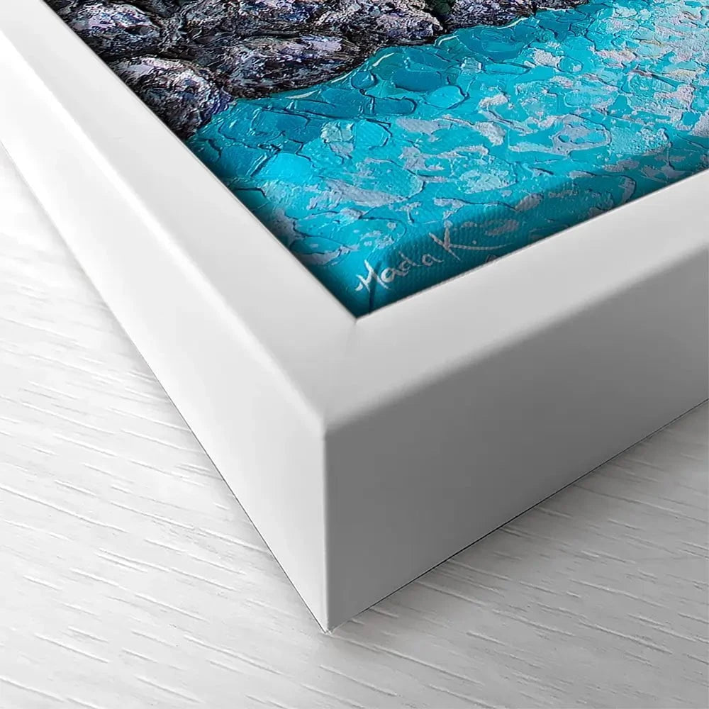 Take The Plunge Square Canvas Print Take The Plunge Square Canvas Print wall art product Nada Khatib