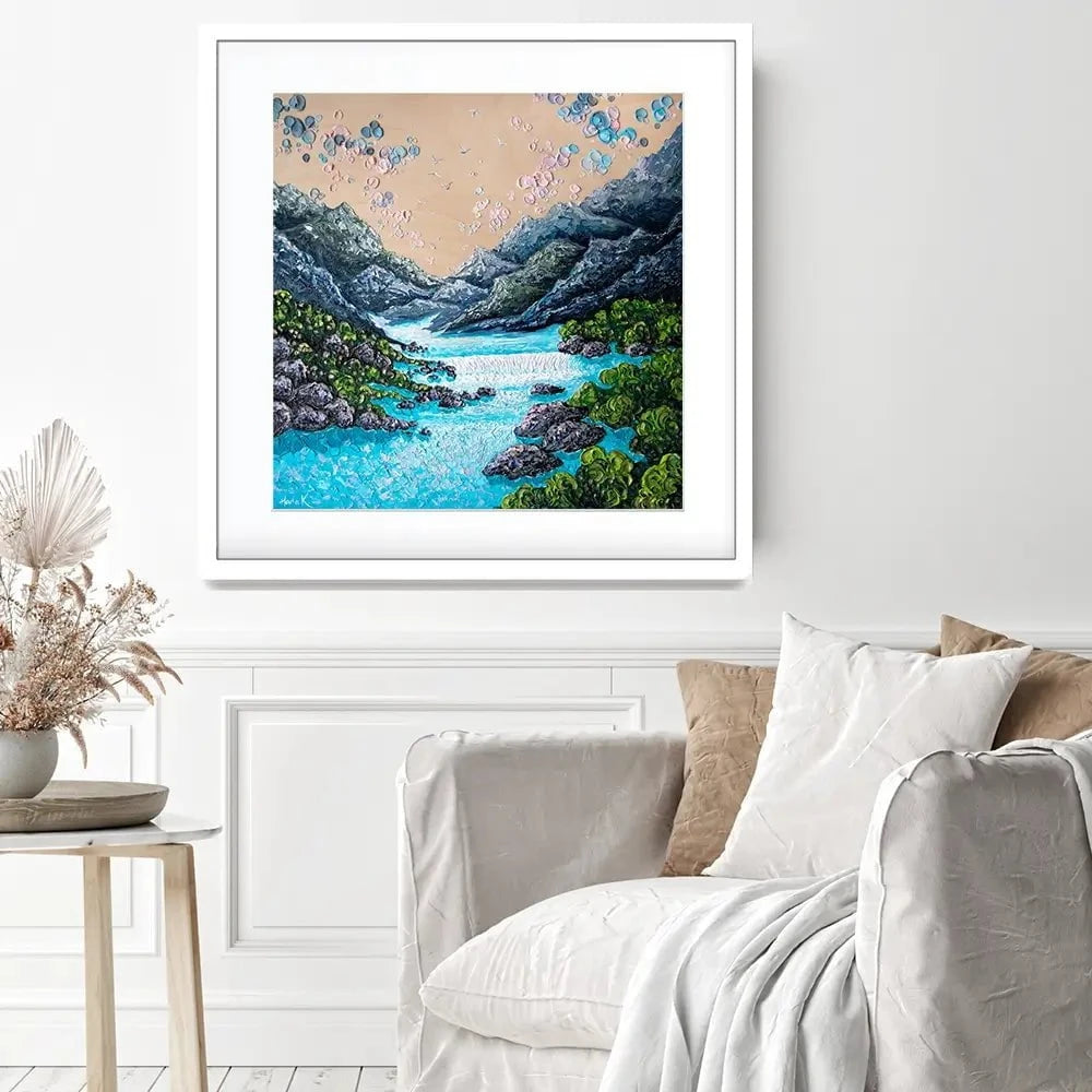 Take The Plunge Square Framed Art Print Take The Plunge Square Framed Art Print wall art product Nada Khatib