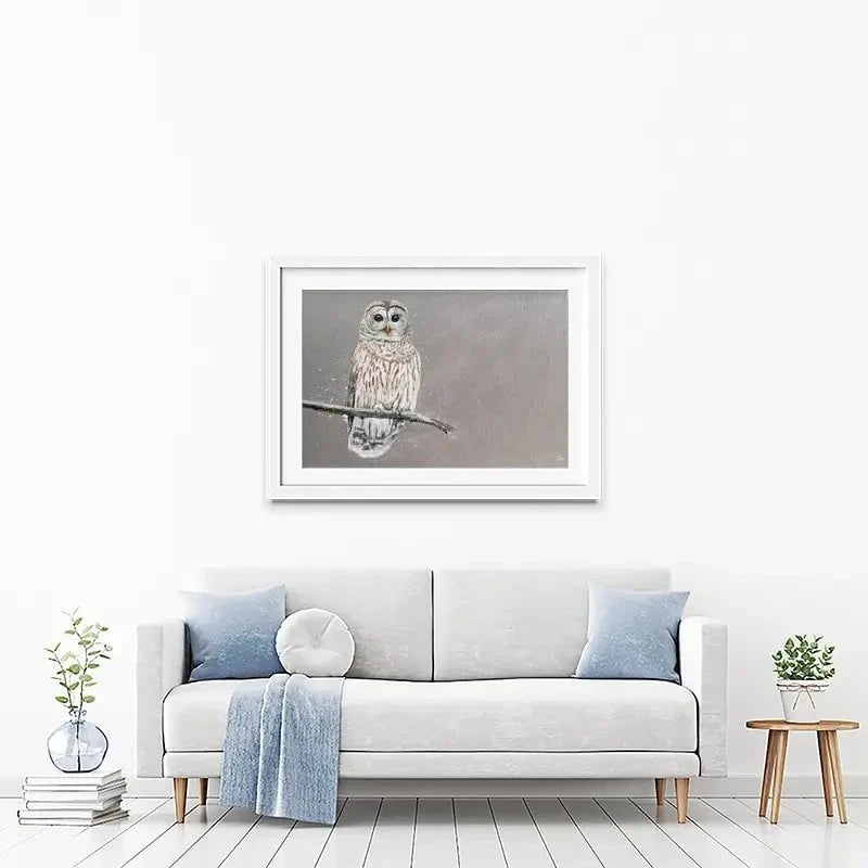 Tawny Owl At Night Framed Art Print Tawny Owl At Night Framed Art Print wall art product Laure Bury