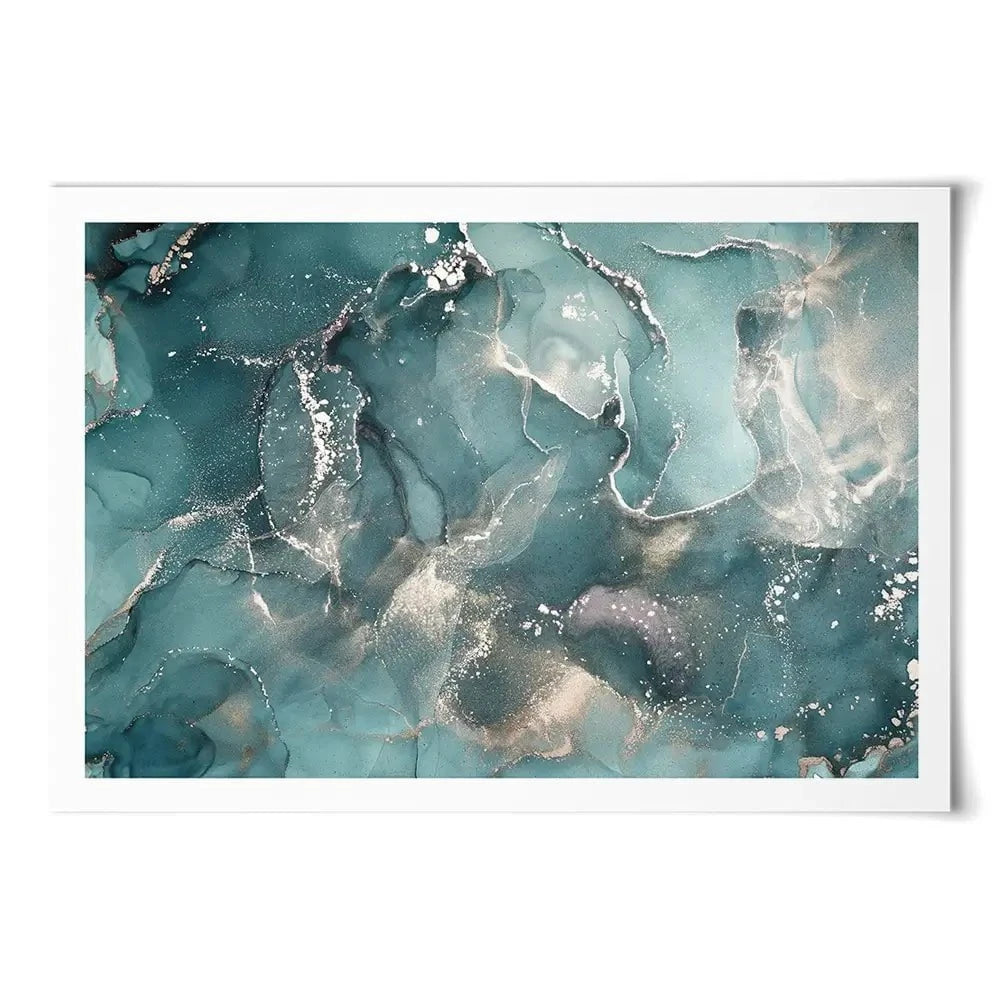 Teal Marble Art Print Teal Marble Art Print | Teal Marble Artwork Prints | Teal Marble Art wall art product djero.adlibeshe yahoo.com / Shutterstock