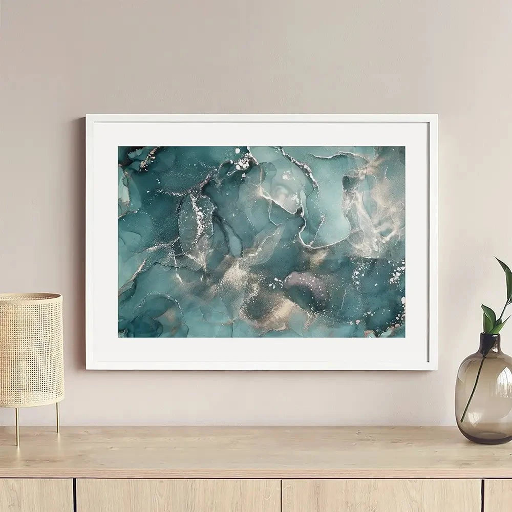 Teal Marble Framed Art Print Teal Marble Framed Art Print | Teal Framed Print Artwork | Teal Design wall art product djero.adlibeshe yahoo.com / Shutterstock