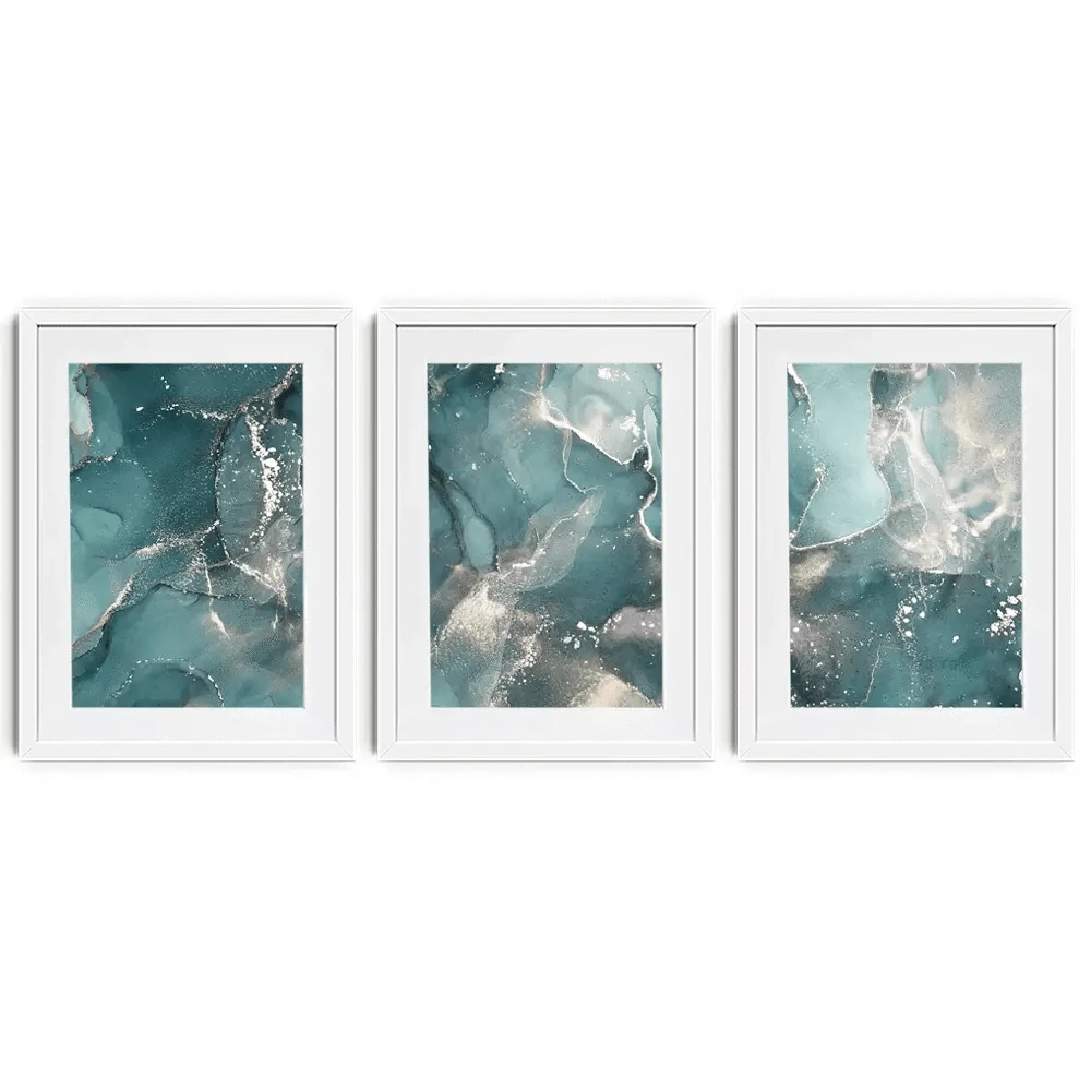 Teal Marble Framed Art Print Trio Teal Marble Framed Art Print Trio wall art product djero.adlibeshe yahoo.com / Shutterstock
