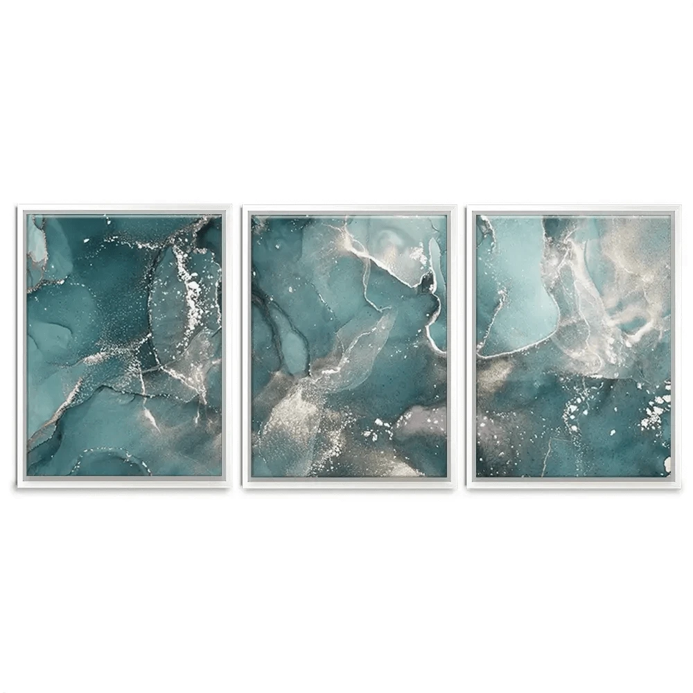 Teal Marble Trio Canvas Print Teal Marble Trio Canvas Print wall art product djero.adlibeshe yahoo.com / Shutterstock