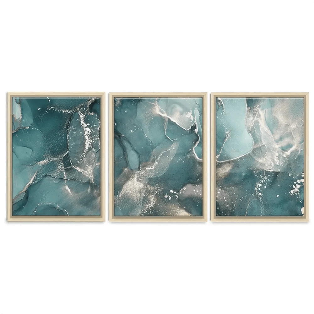 Teal Marble Trio Canvas Print Teal Marble Trio Canvas Print wall art product djero.adlibeshe yahoo.com / Shutterstock