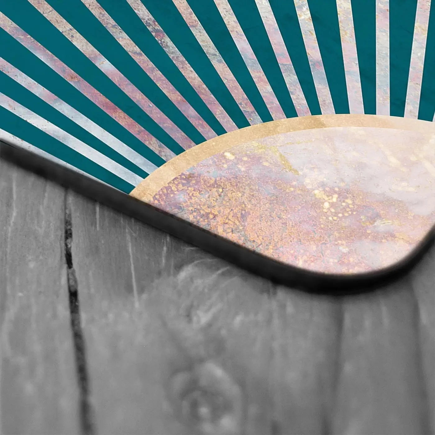 Teal Sunrays Coaster Set Rainbow Soul Tree Coaster Set | Rainbow Soul Tree Art Coasters wall art product Sarah Manovski