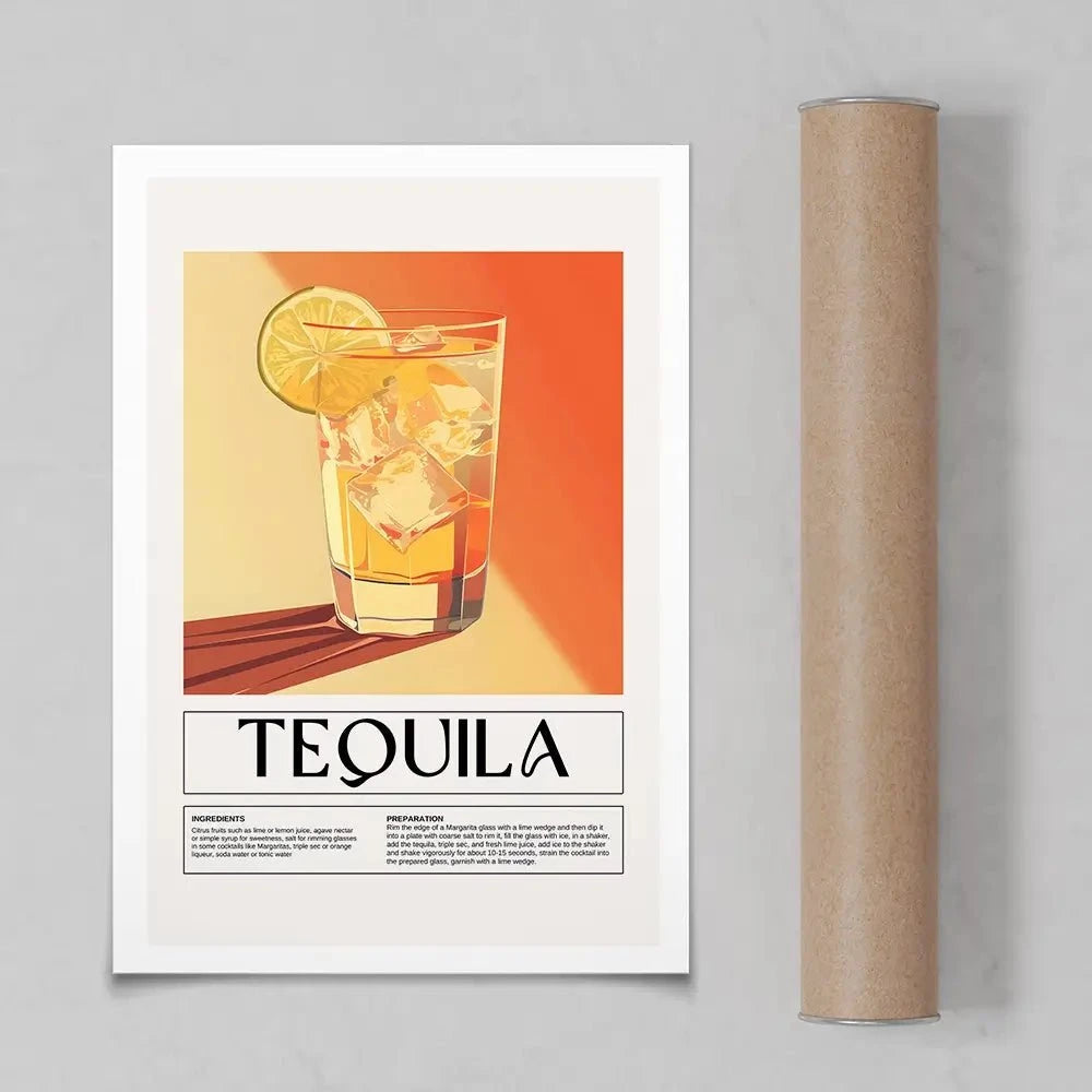 Tequila Recipe Art Print Tequila Recipe Art Print wall art product Art Print Shop