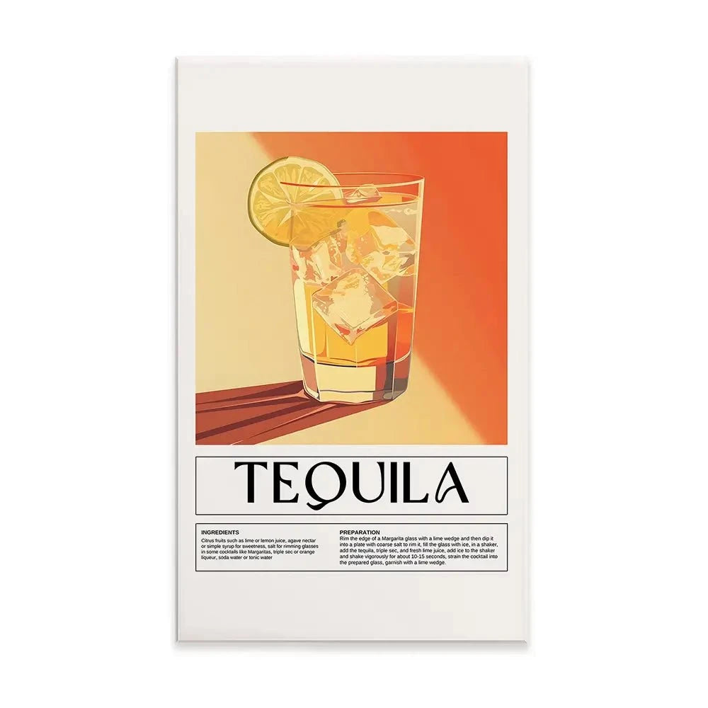 Tequila Recipe Canvas Print Tequila Recipe Canvas Print wall art product Art Print Shop