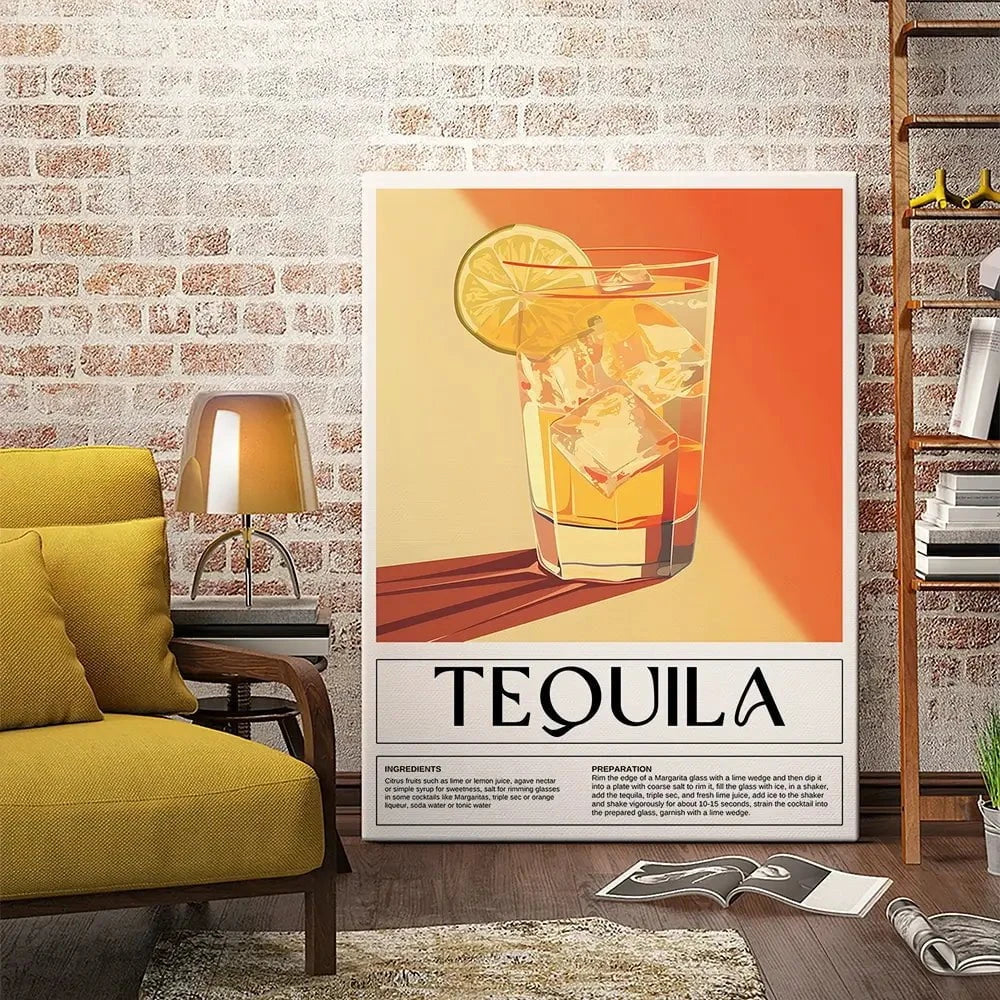 Tequila Recipe Canvas Print Tequila Recipe Canvas Print wall art product Art Print Shop