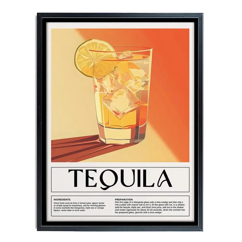 Tequila Recipe Canvas Print Tequila Recipe Canvas Print wall art product Art Print Shop
