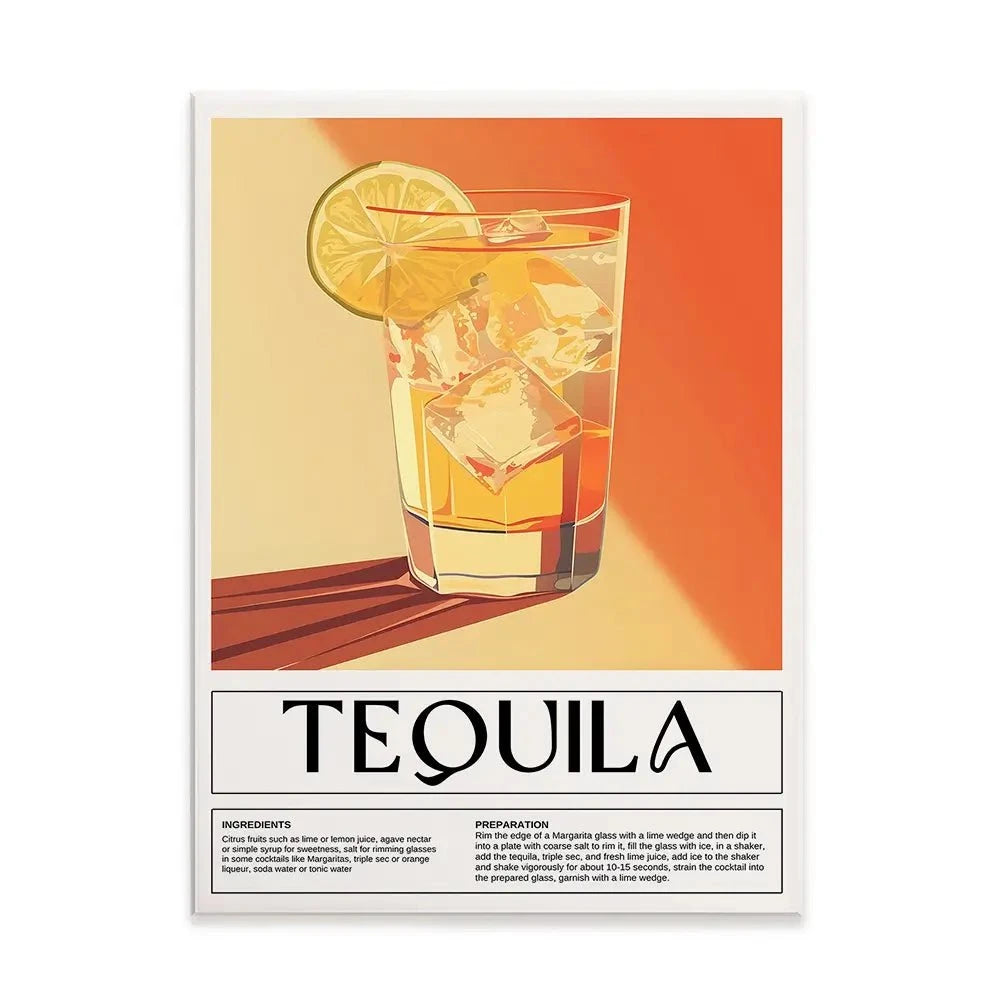 Tequila Recipe Canvas Print Tequila Recipe Canvas Print wall art product Art Print Shop