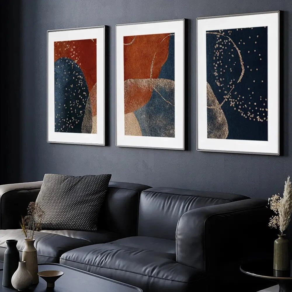 Terracotta Abstract Framed Art Print Trio Terracotta Abstract Framed Art Print Trio wall art product VerisStudio / Shutterstock