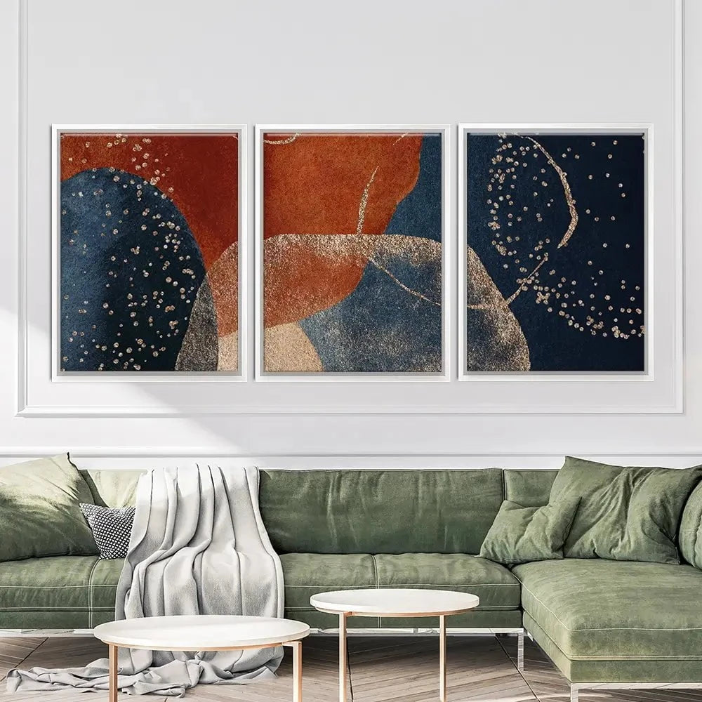Terracotta Abstract Trio Canvas Print Terracotta Abstract Trio Canvas Print wall art product VerisStudio / Shutterstock