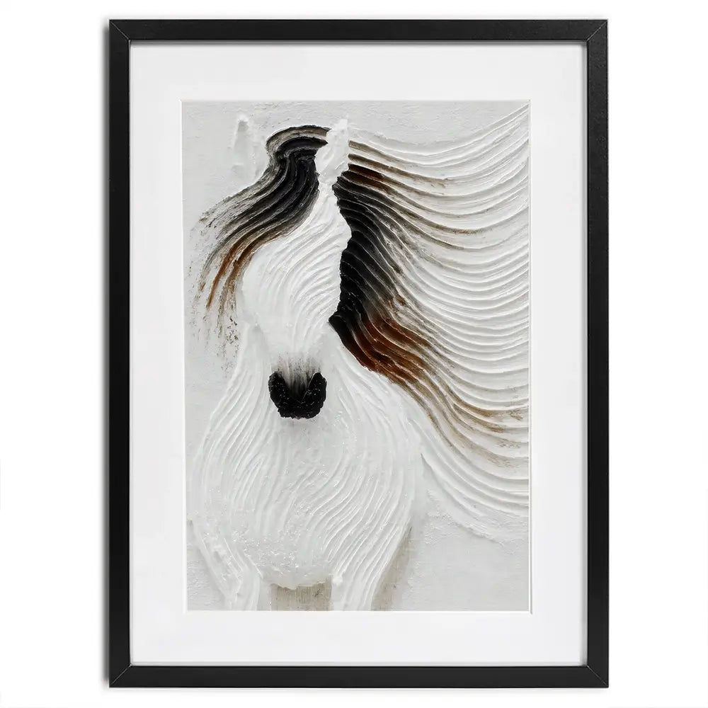 Textured Horse Framed Art Print Textured Horse Framed Art Print wall art product LSR Design Studio - Independent