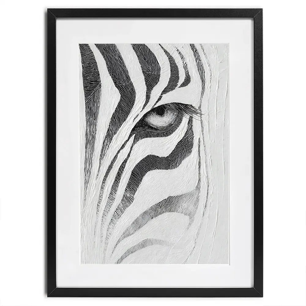 Textured Zebra Framed Art Print Textured Zebra Framed Art Print wall art product LSR Design Studio - Independent