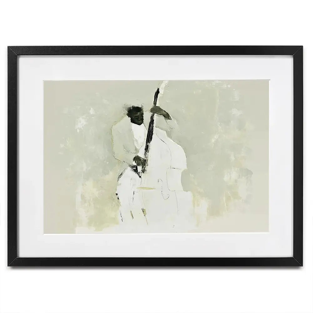The Bassist Framed Art Print The Bassist Framed Art Print wall art product Chromatic Storm Studio