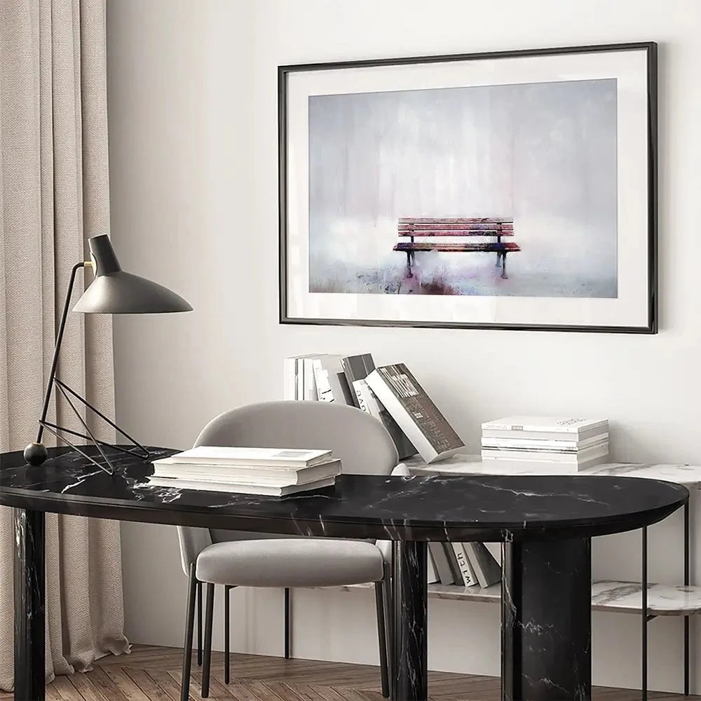The Bench Framed Art Print The Bench Framed Art Print wall art product pluie_r / Shutterstock
