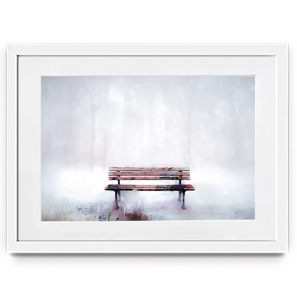 The Bench Framed Art Print The Bench Framed Art Print wall art product pluie_r / Shutterstock